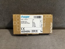 HAGER RCBO 1M 1P 10kA D-20A 30mA A ADD420U