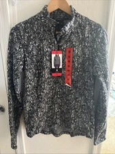 Spyder Womens Fleece Long Sleeve 1/4 Zip Pullover Active Top Black/White- Size M