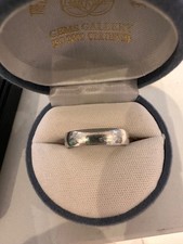 Platinum Wedding Band Ring 950 Platinum Hallmarked Size R - S 7.5grams