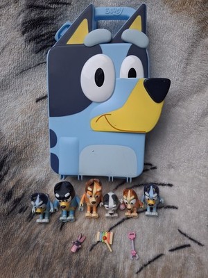 Elch Enterprise Bluey Kopf Tragetasche & Figur Spielzeug Figuren Spielset