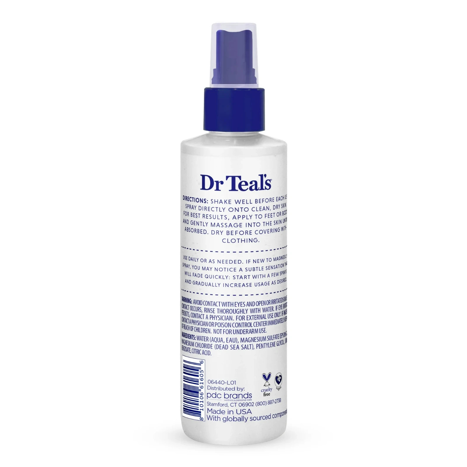 Dr Teal's Magnesium Spray, Fragrance Free, 8oz – Aerosol Relajante sin Fragancia