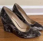 Nine West Women’s Dark Grey Velour Heels Size 7M  — photo 2