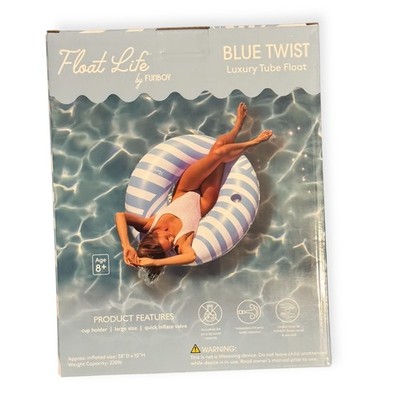 NWT Float Life by Funboy Inflatable Tube Pool Float Twist Summer Cup Holder NEW
