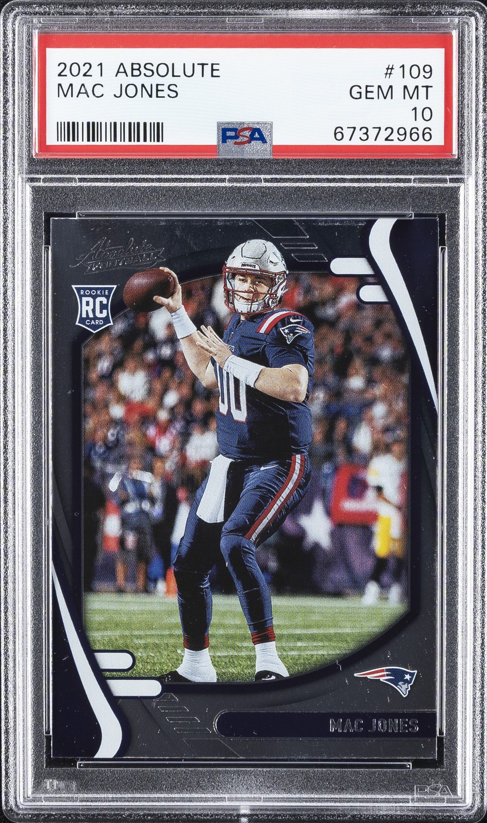 2021 PANINI ABSOLUTE #109 MAC JONES ROOKIE RC PSA 10