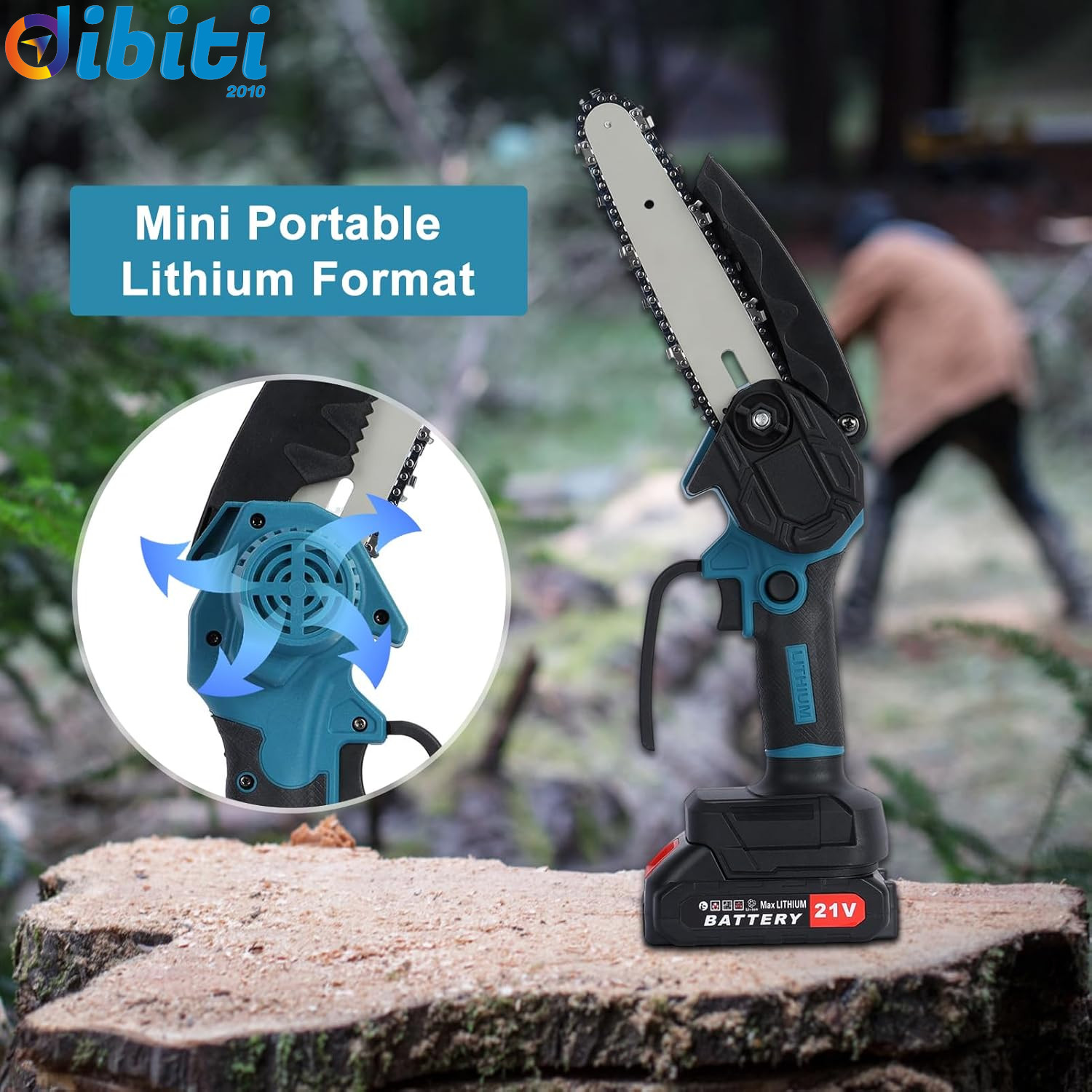 Offerta Mini Motosega 6 Pollici Batteria: 2 Pacchi Inclusi 1500mAh - 4
