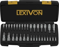 LEXIVON Master TORX Bit Socket Set, Premium S2 Alloy Steel | Complete 34-Piece,