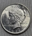 1922 P Uncirculated Peace Dollar. Estimated Uncirculated Mint State 64. A0521.