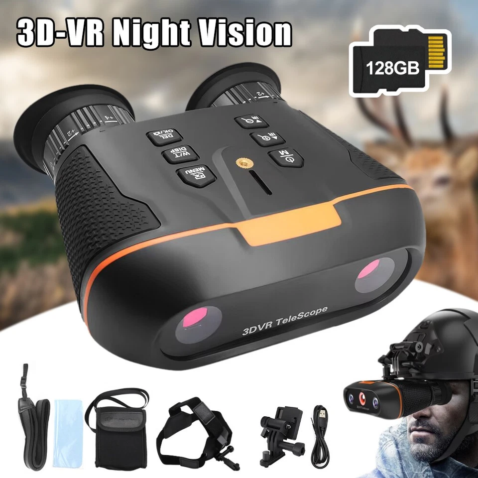 VRNV100 3D VR Kopfmontiertes Nachtsicht Teleskop 8-fach Digitalzoom Fernglas - Image 2 of 4