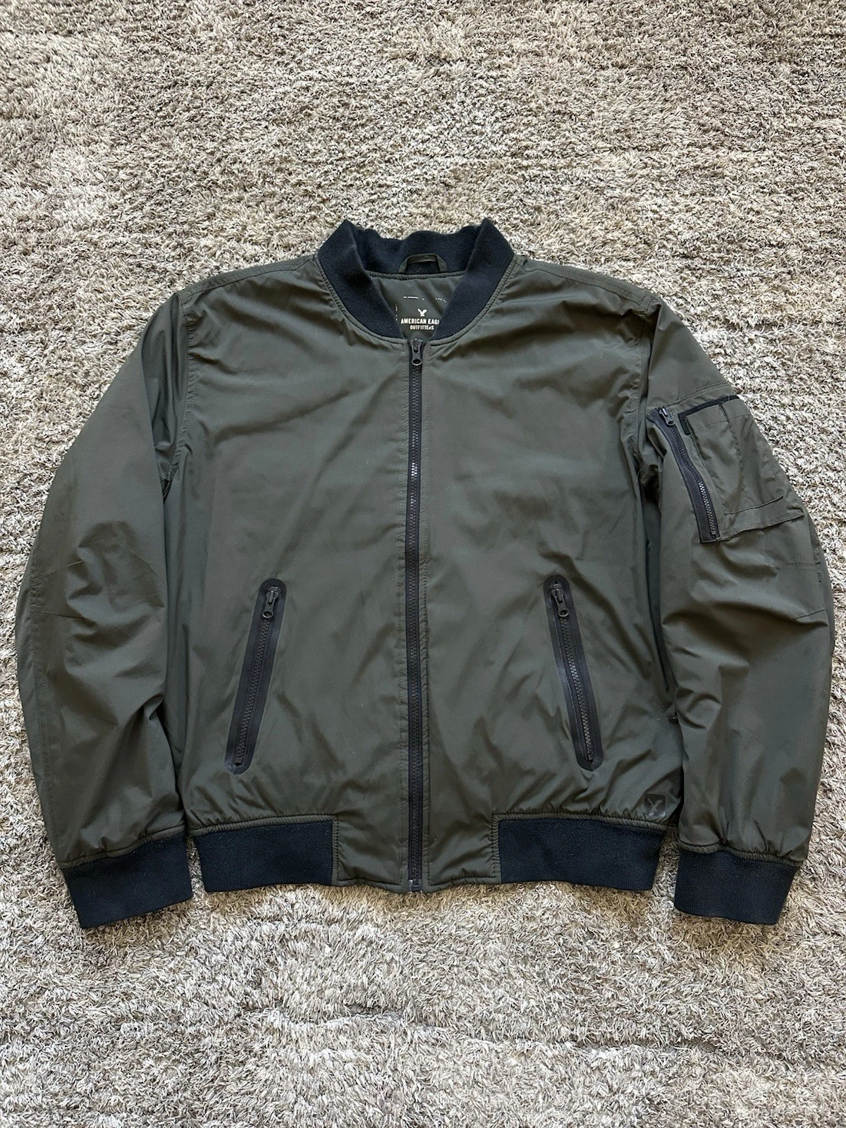 American Eagle Outfitters Insulated Full Zip Technical Bomber Jacket Mens Large
