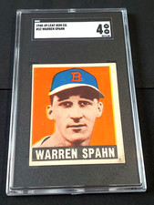 1948-1949 Leaf Warren Spahn SGC 4 VG/EX. Graded 2025