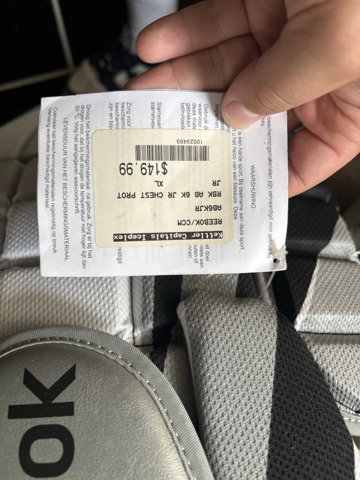 REEBOK PREMIER II HOCKEY SOBRE HIELO PORTERO PECHO Y BRAZO PROTECTOR ARMADURA CORPORAL, HOMBRE XL Foto 2 de 4