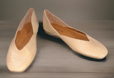 Lucky Brand ALBA Ballet Flats Women's Tan Beige Neutral Slip On Size 7 M EUC