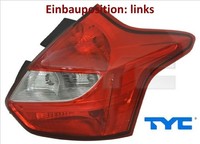 TYC 11-11848-01-2 Heckleuchte Links RüCklicht Hecklicht RüCkleuchte FüR Ford