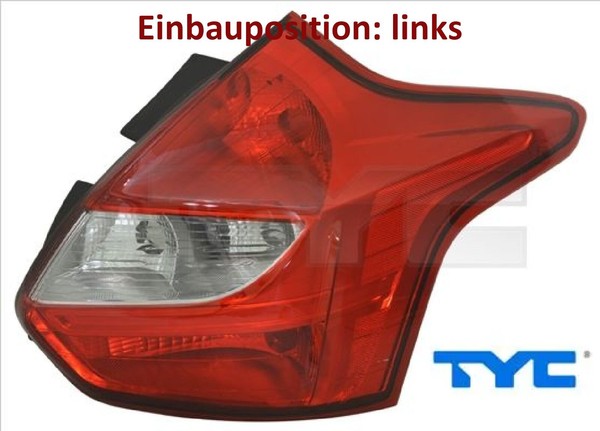 TYC 11-11848-01-2 Heckleuchte Links RüCklicht Hecklicht RüCkleuchte FüR Ford-image