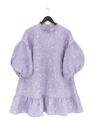 Forever Unique Damen Midikleid UK 6 Lila 100% Polyester A-Linie