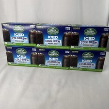 6 PC 60 Pods Green Mountain Coffee Black Iced Cold Brew K-Cup Pods
