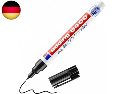 edding 8400 CD/DVD/BD Marker - schwarz - 1 Stift - Rundspitze 0,5-1 mm - für