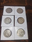 Silver Franklin half lot of 6