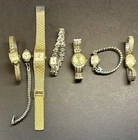 Vintage Ladies 7 Watch Lot Parts or Repair Wittnauer Elgin Rolex Alexis Fossil