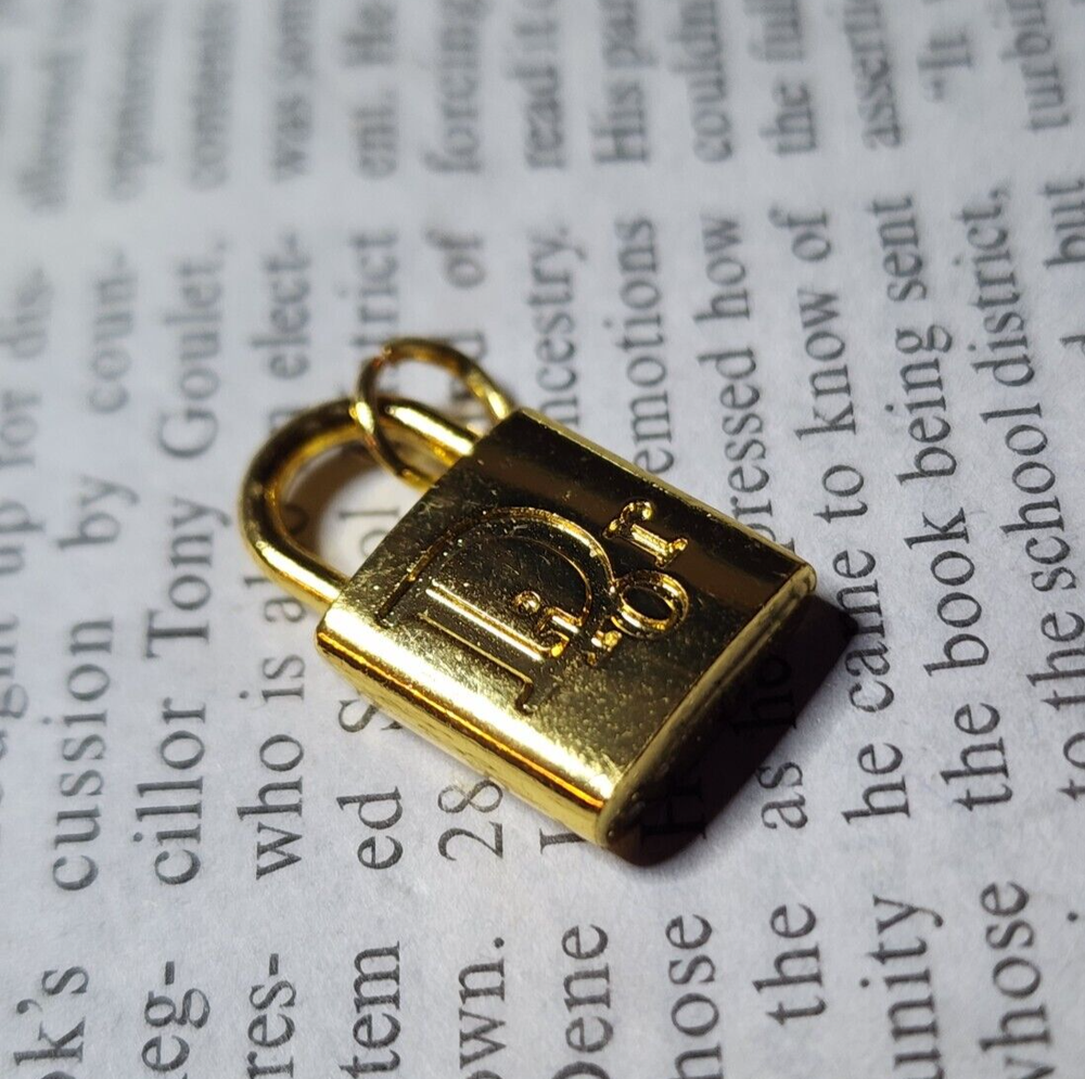 DIOR ZIP PULL 15 MM BRIGHT GOLD DOUBLE SIDED