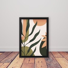 Boho Abstract Minimalist Poster Print Modern Home Decor Wall Art Framed Options