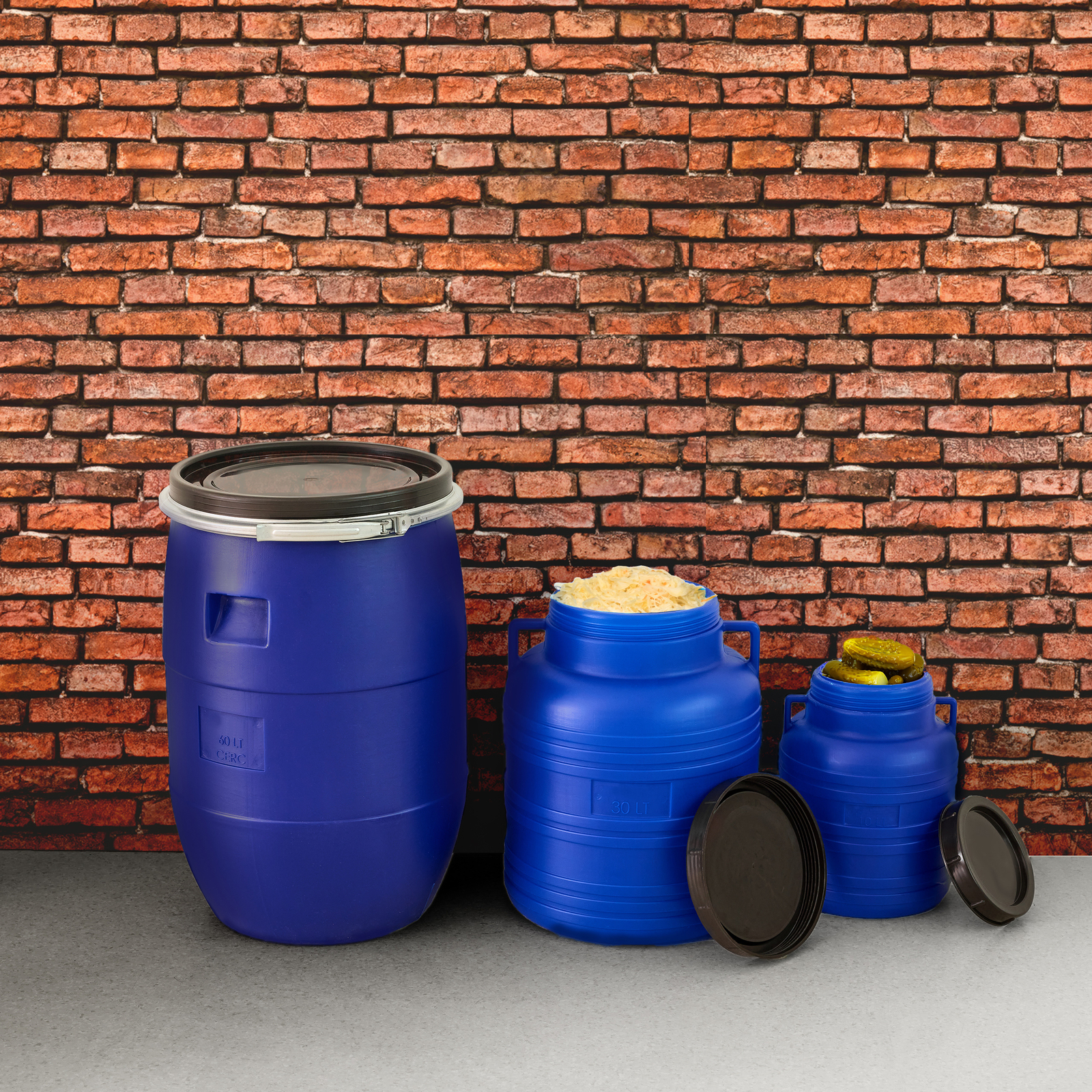 Plastikfass Lebensmittelfass Regentonne Garten Hobbock 10/30/60/120/220L