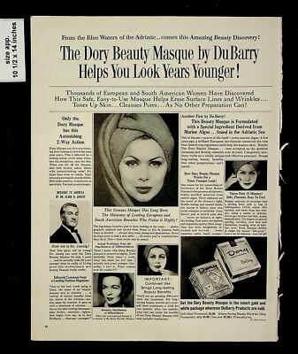1960 Dory Beauty Mask DuBarry Vintage Print ad 015507