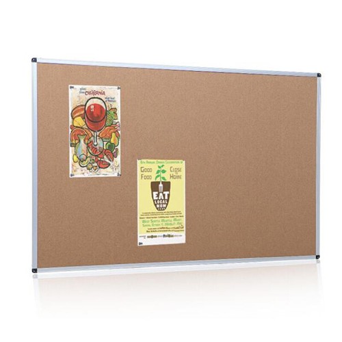 VIZ-PRO Cork Board Bulletin Board Aluminium Frame Message Board Vision Board - Picture 3 of 16