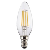 Xavax Led-Filament E14 4W (=40W) 230V Warmweiß 2700K 470Lm Led-Lampe Kerzenlampe