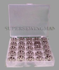 BOBBIN BOX 25 SINGER FEATHERWEIGHT SEWING MACHINE BOBBINS 221 222 301 45785