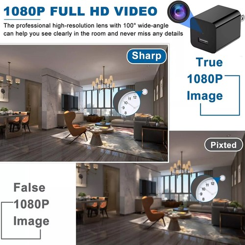Mini Caméra HD 1080P Chargeur USB DVR Caméra de Sécurité Détection de Mouvement US - Photo 13 sur 16
