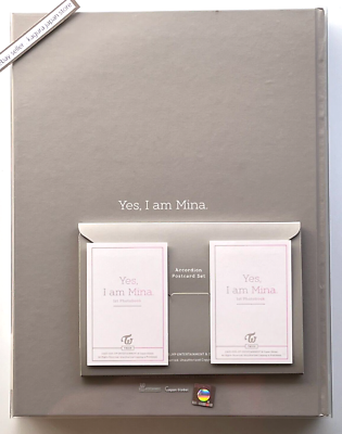 TWICE Yes, I am Mina. Gray ver. 1st Photobook + Photocard ×2 +