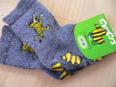 EWERS JUNGEN/MÄDCHEN STOPPI-SOCKEN  JANOSCH  jeansblau  1 x Gr. 16/17-17/18