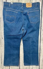 Vintage Levi's 517 Bootcut Blue Jeans 42x30 Made In USA Altered - 23" Inseam