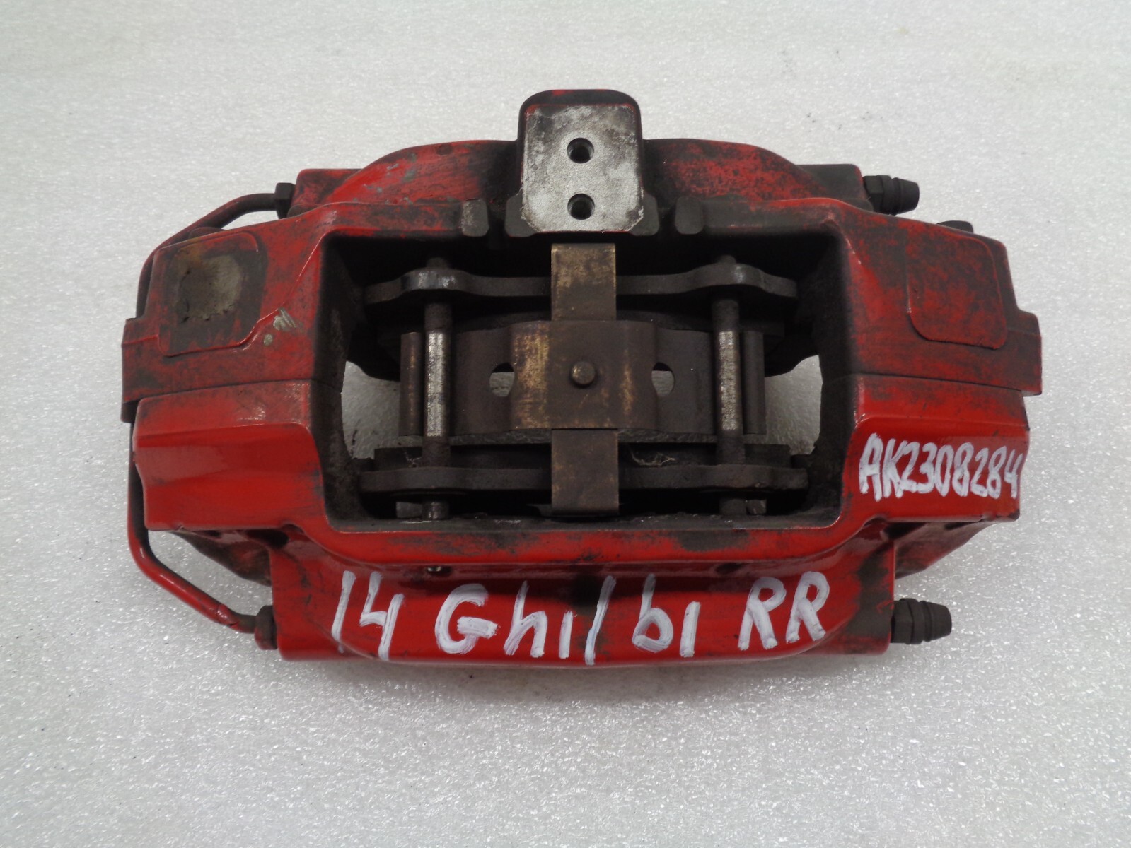 14-17 Maserati Ghibli AWD Rear Right Side Brembo Brake Caliper Red OEM AK2308284