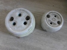 lot ancienne prise porcelaine courant electricite vintage french antique 