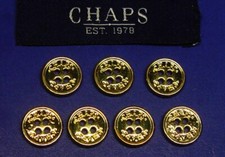 Chaps replacemane buttons 7 small gold tone 4...