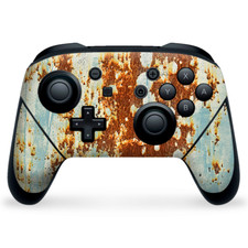 Nintendo Switch Pro Controller Skin Decal Vinyl Wrap - Rust Panel Metal panel