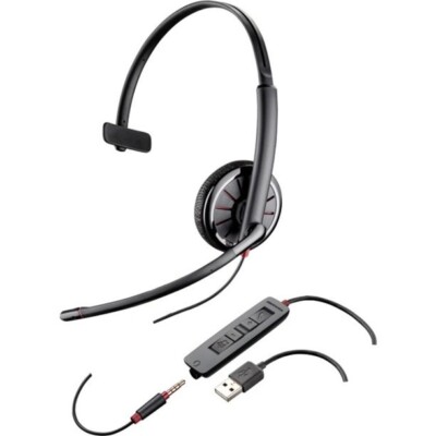 Plantronics Headset schwarz Kabel 315/325 Kopfhörer neu mit Etikett Klinke und Splitter