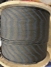 3/8” X 25' Wire Rope 6x19 EIPS IWRC Cable General Purpose Bright Blue/ Purple®️