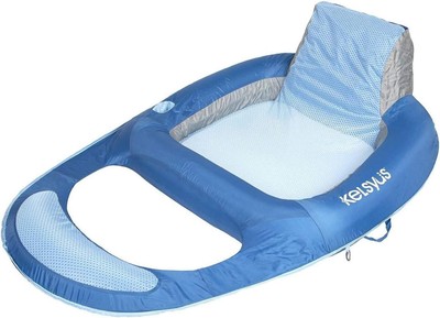 Spring Float Pool Lounger, Light Blue