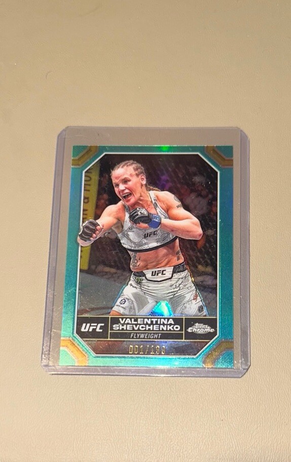 2024 Topps Chrome UFC - Aqua Refractor #1 Valentina Shevchenko /199