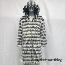 Fashion Women's Faux Fox Fur Long Sleeve Hooded Multi Color Fashion Coats