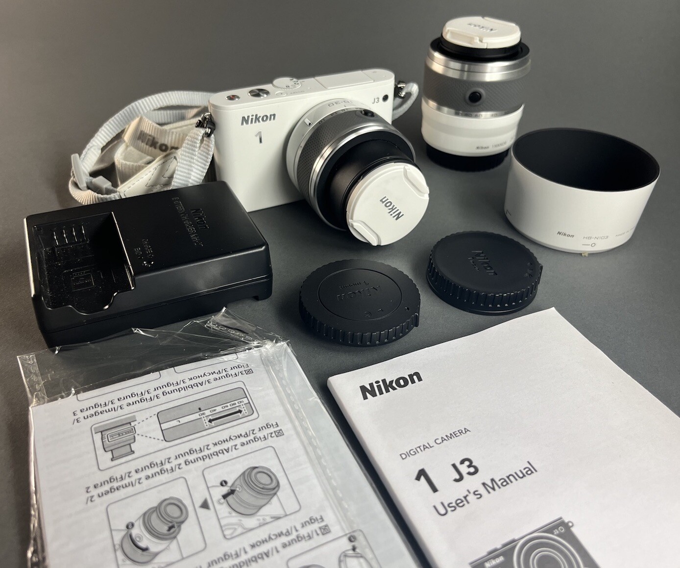 Nikon 1 J3 14.2MP Digital Camera w/ 1030mm Lens & 30110mm Lens! W/ Bag eBay