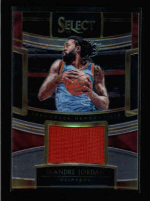 DEANDRE JORDAN 2018/19 PANINI SELECT THROWBACK GAME USED WORN JERSEY AX4382
