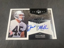 2007 UPPER DECK INKCREDIBLE FOOTBALL ZACH MILLER ROOKIE AUTO