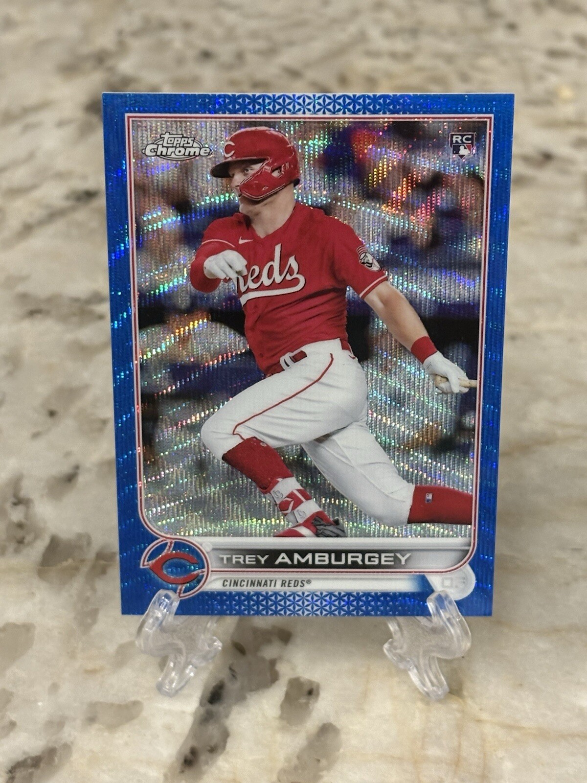 Trey Amburgey 2022 Topps Chrome Blue Wave Refractor #61 - 51/75  Rookie Card 💎