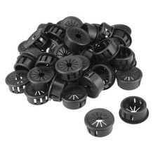 40pcs 22mm Mounted Dia Snap in Cable Hose Bushing Grommet Protector Black
