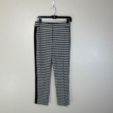 Veronica Beard Gemini Pant Gingham Tuxedo Stripe Cropped Trouser SZ 2