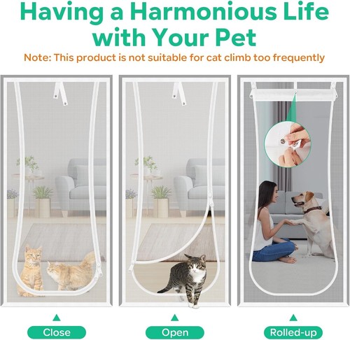 New Reinforced Cat Screen Door, Fits Door Size 36''x 80'' Heavy Duty Pets Proof - 第 16/24 張圖片